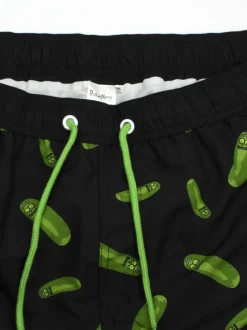 Vanilla Underground Mens Rick And Morty Black Swim Shorts