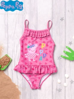 Vanilla Underground Peppa Pig badpak en ponchoset met handdoek voor meisjes.
