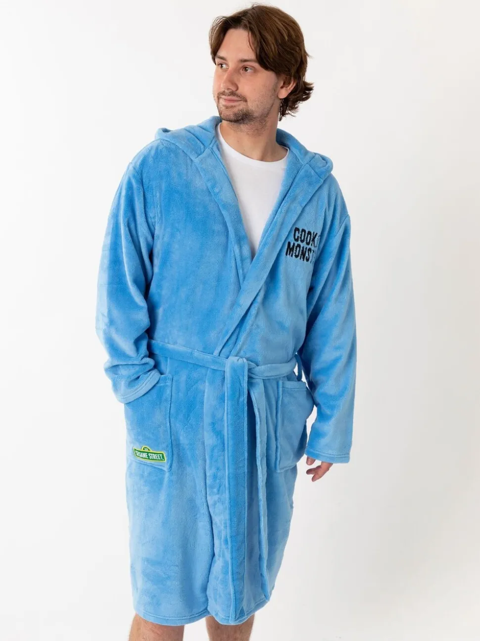 Vanilla Underground Sesame Street Cookie Monster Hooded Bath Robe