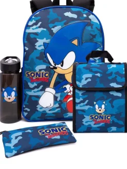 Vanilla Underground Sonic the Hedgehog Boys Sonic Placement 4-delige back to schoolset met camouflageprint