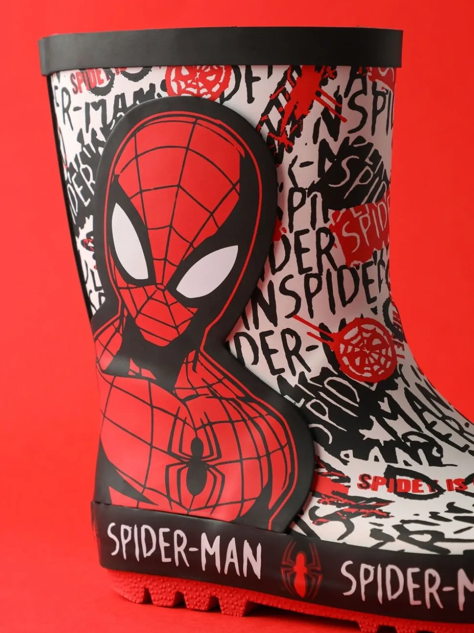 Vanilla Underground Spiderman Boys Wellies with Handles