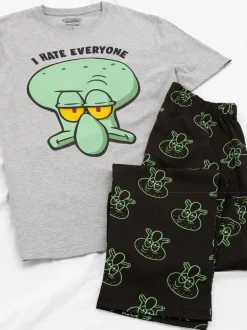 Vanilla Underground SpongeBob SquarePants pyjama met korte mouwen en lange pijpen voor heren met licentie
