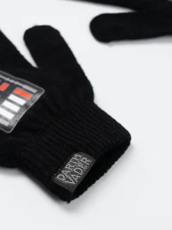 Vanilla Underground Star Wars Boys Black Beanie and Gloves Set