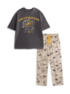 Vanilla Underground Yellowstone Short Sleeve Long Leg Pyjamas Set