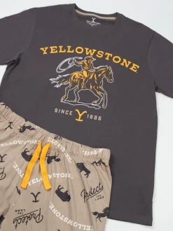 Vanilla Underground Yellowstone Short Sleeve Long Leg Pyjamas Set
