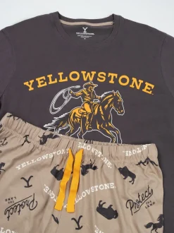 Vanilla Underground Yellowstone Short Sleeve Long Leg Pyjamas Set