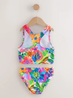 Veelkleurig met tropische print - Bikini (3-16 jr)
