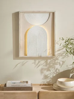 Verlichte abstracte textuurkunstwerken voor aan de wand