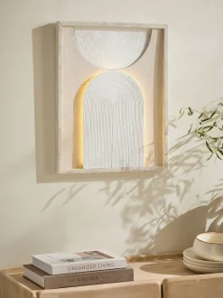 Verlichte abstracte textuurkunstwerken voor aan de wand
