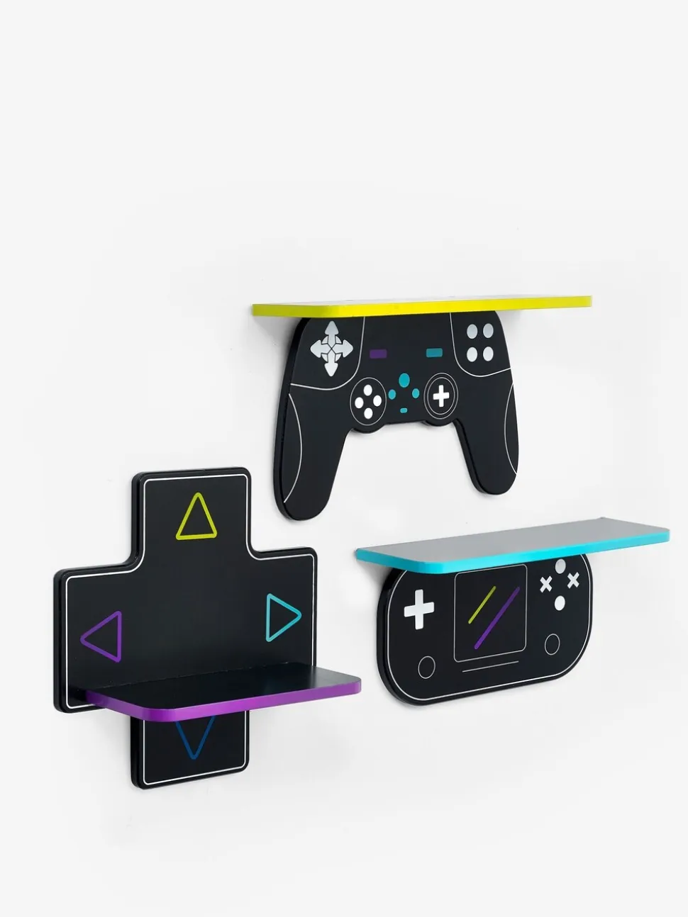 Verpakking met 3 Gamer boekenplanken voor kinderen