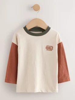 Verschillende mineraaltinten - Set van 5 T-shirts met lange mouwen (3 mnd-7 jr)