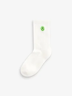 Versierde smiley's - Sport Rib Socks 5 Pack
