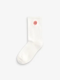Versierde smiley's - Sport Rib Socks 5 Pack