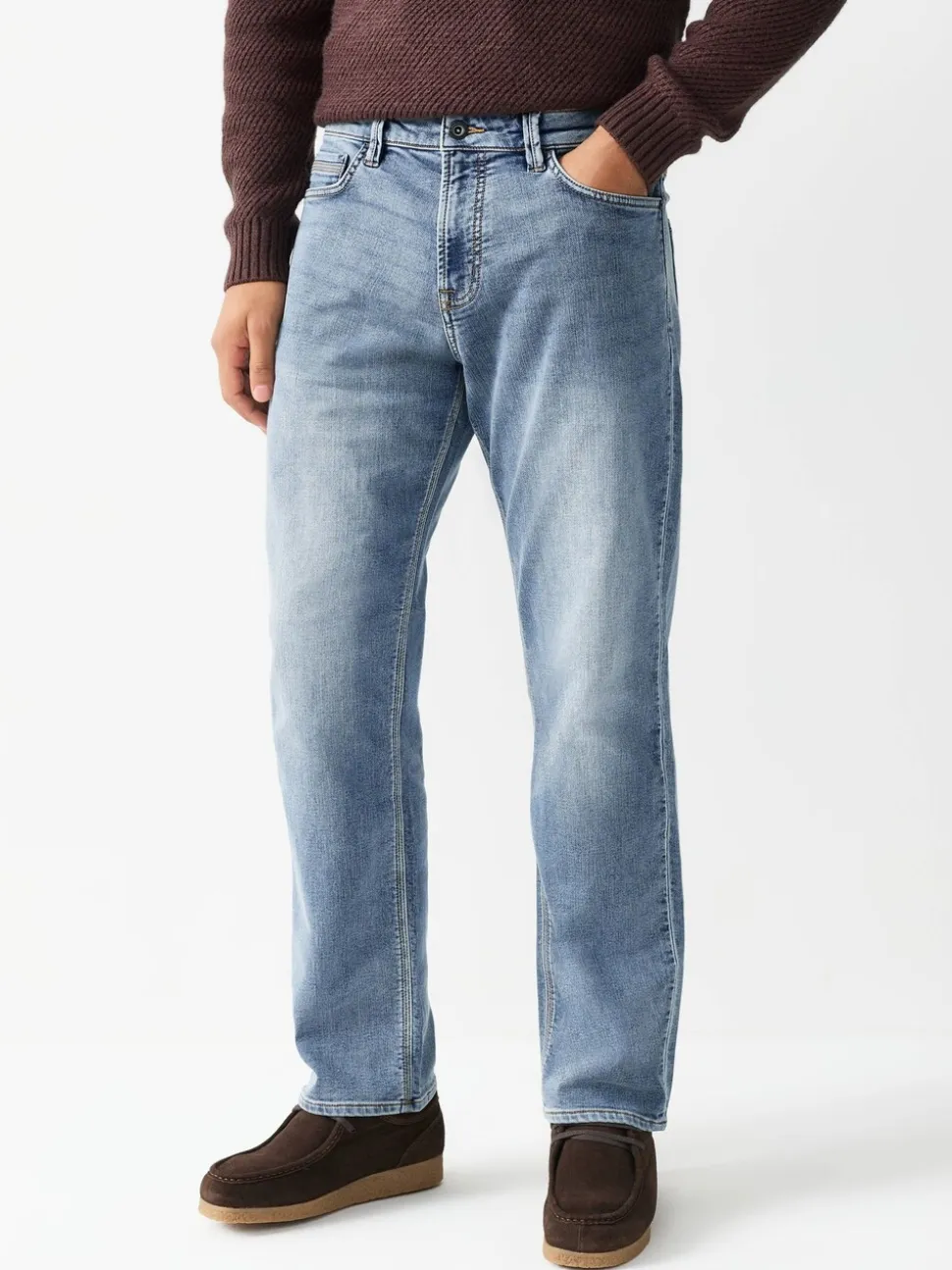 Vintage lichtblauw - Straight fit - Comfortabele stretchjeans