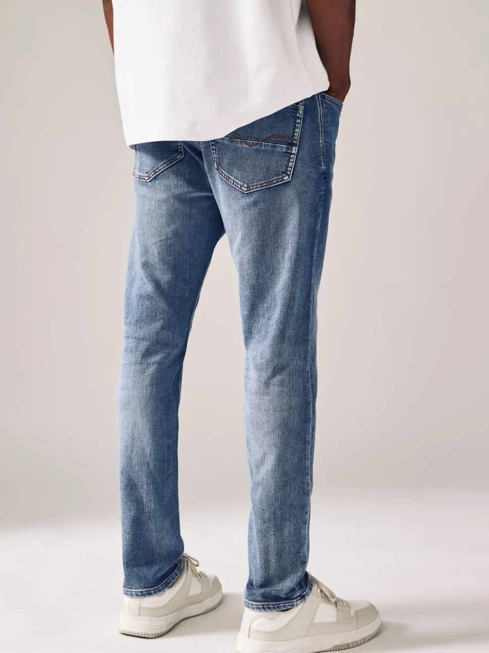 Vintage lichtblauw - Strakke Pasvorm - Comfortabele stretchjeans