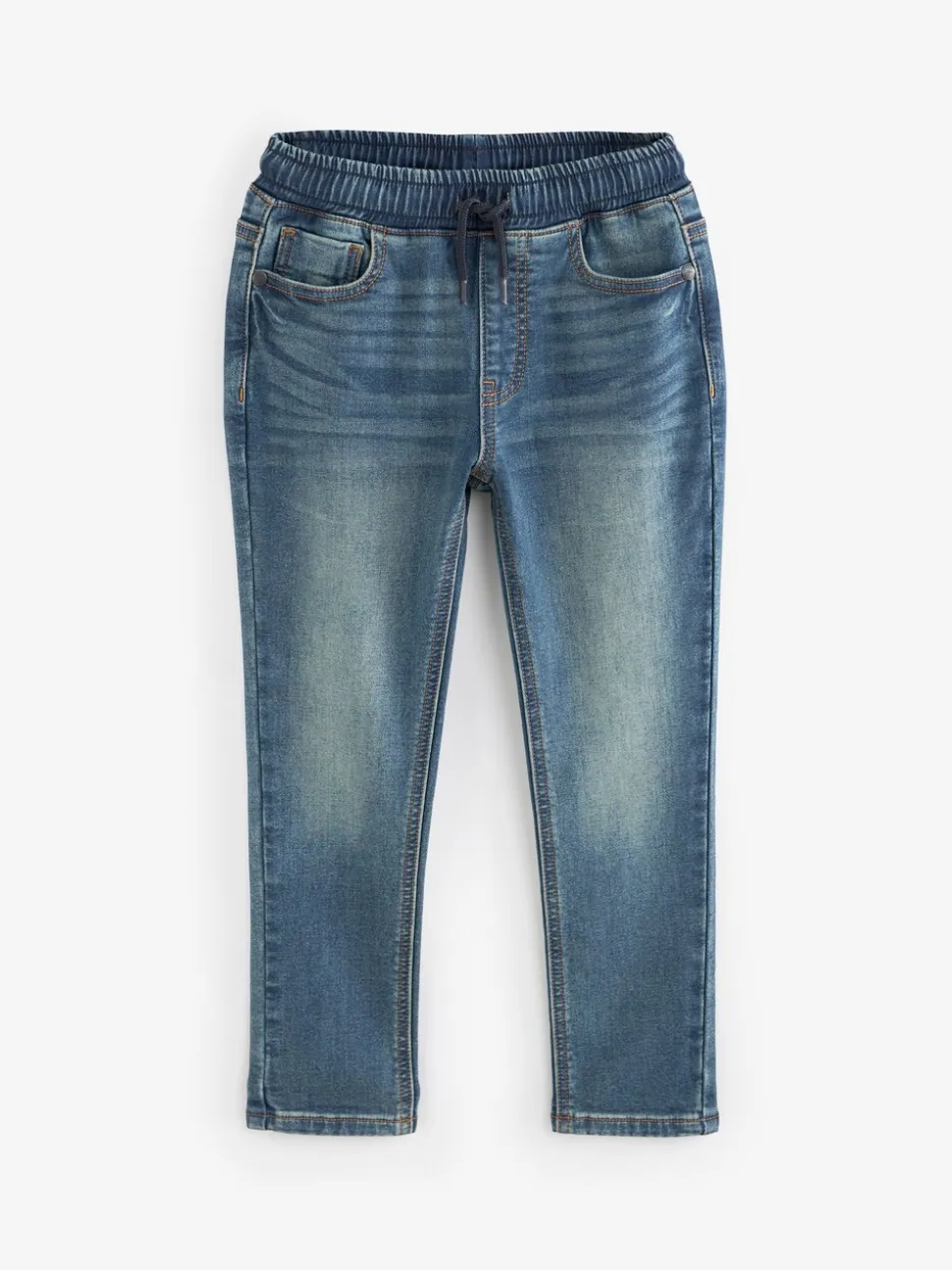 Vintage middenblauw - Jeans met stretch en elastische taille (3-16 jr)
