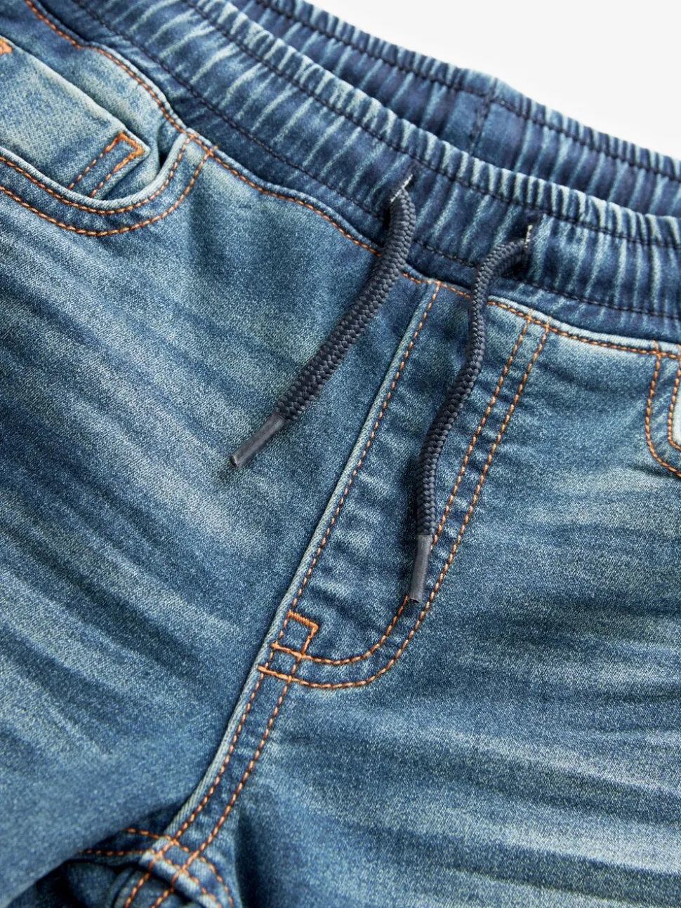 Vintage middenblauw - Jeans met stretch en elastische taille (3-16 jr)