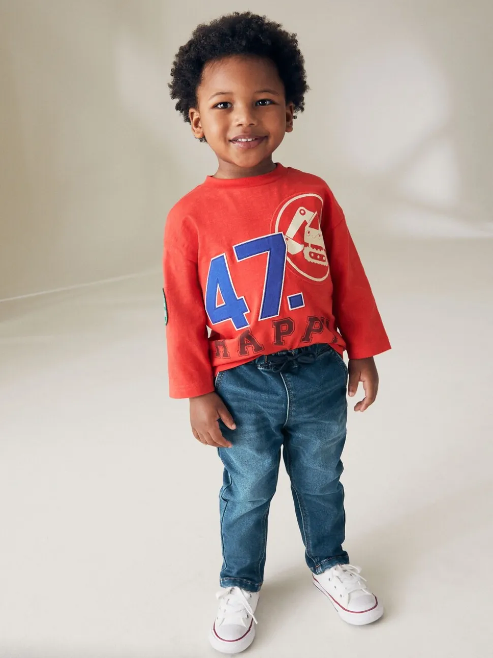 Vintage wassing - Superzachte jeans met stretch en elastische taille (3 mnd-7 jr)
