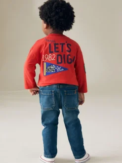 Vintage wassing - Superzachte jeans met stretch en elastische taille (3 mnd-7 jr)