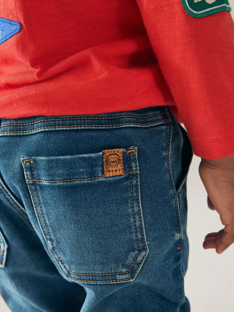 Vintage wassing - Superzachte jeans met stretch en elastische taille (3 mnd-7 jr)