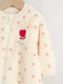 Vlekken - Zwaargewicht fleece babypyjama
