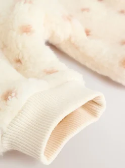 Vlekken - Zwaargewicht fleece babypyjama