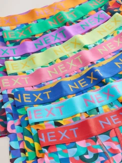 Vrolijk gekleurd geometrisch motief - 8 Boxershorts zonder plooi