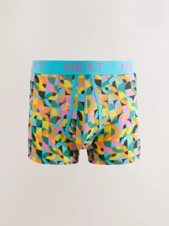 Vrolijk gekleurd geometrisch motief - 8 Boxershorts zonder plooi