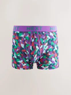 Vrolijk gekleurd geometrisch motief - 8 Boxershorts zonder plooi