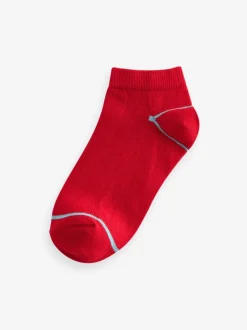 Vrolijke regenboogkleuren - Verpakking van 7 paar sneakersokken met hoog aandeel katoen