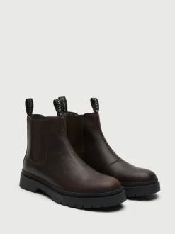 Walk London Leather Callum Seam Chelsea Boots