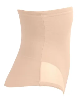 Warm beige - Miraclesuit doorschijnende string met hoge taille en stevige buikcorrectie