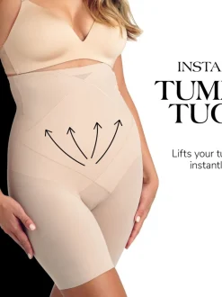 Warm beige - Miraclesuit Shapewear - Extrasterk vormgevende body met directe buikcorrectie