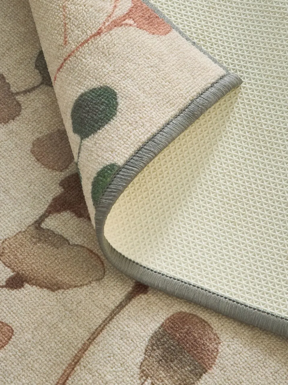 Wasbare herfstige loper met bloemenprint