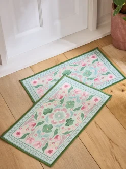 Washable Bettie Floral Print Doormat