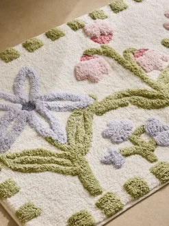 Water Colour Floral Print Mat
