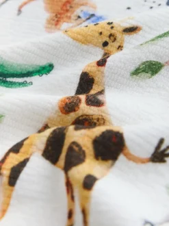Watercolour Animals - Sweatshirt met ronde hals en all-over print (3 mnd - 7 jr)