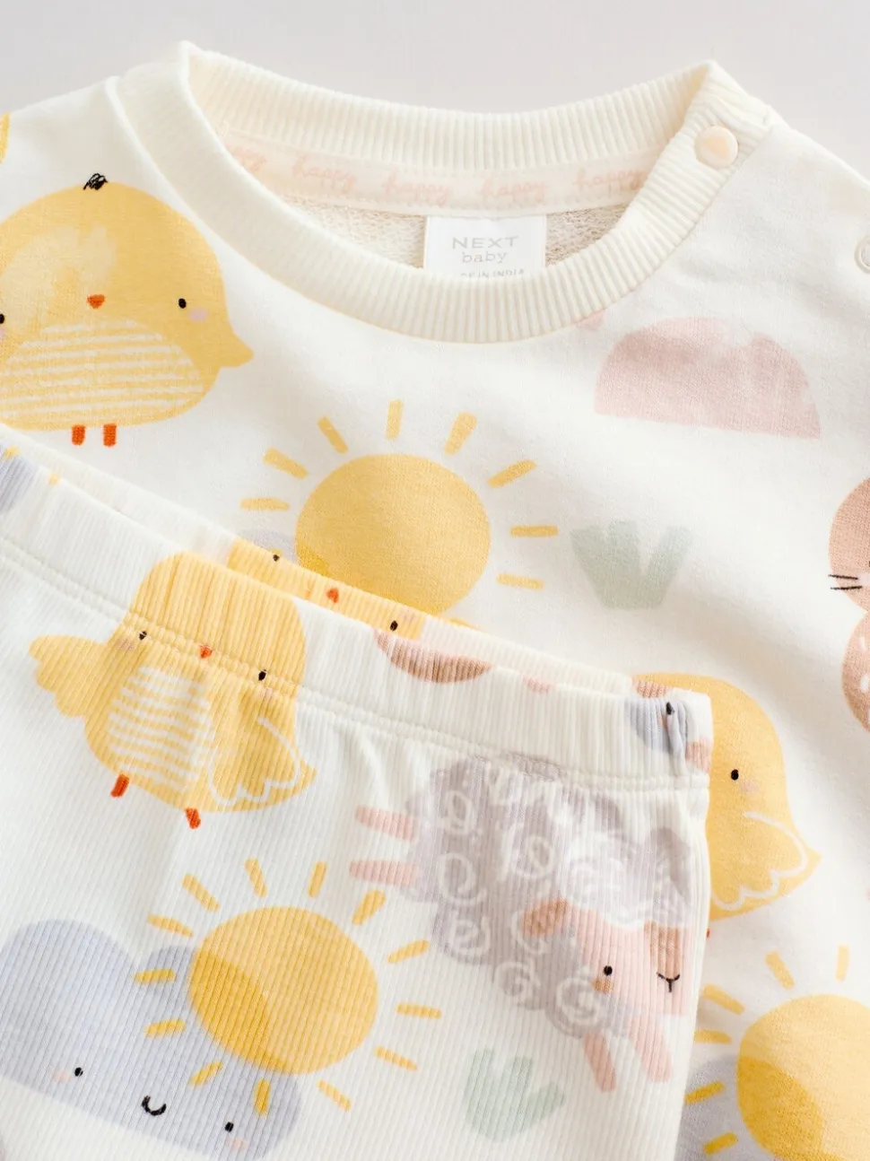 White Bunny Character Print - Easter Sweat and Leggings Baby Set (0mths-2yrs)
