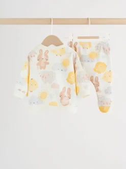 White Bunny Character Print - Easter Sweat and Leggings Baby Set (0mths-2yrs)