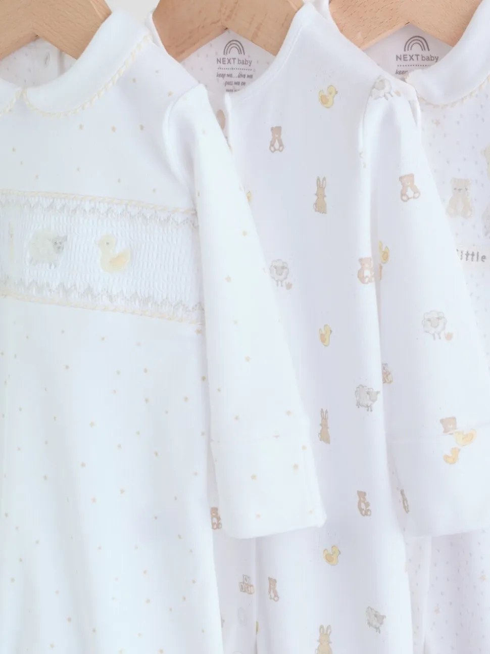 White Collar - Verpakking van 3 babypyjama's (0-2jr)