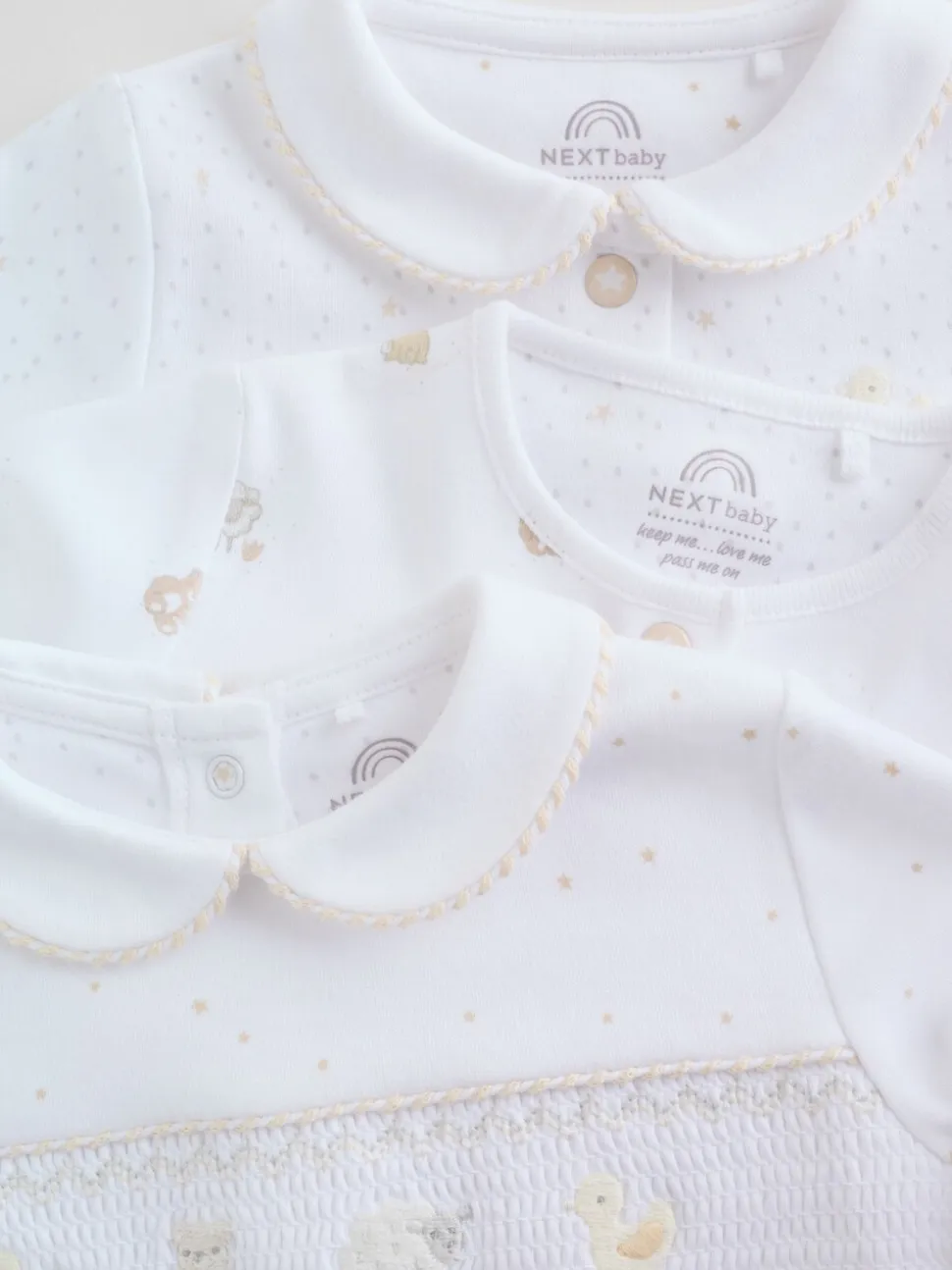 White Collar - Verpakking van 3 babypyjama's (0-2jr)