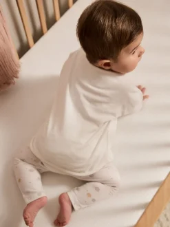 White Delicate Safari - Babyset van top en legging (0mnd -2jr)