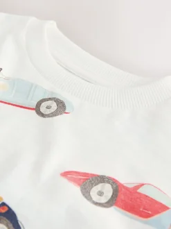 White Watercolour Car - Short Sleeve All-Over Print T-Shirt (3 Month-7 Years) (3mths-7yrs)