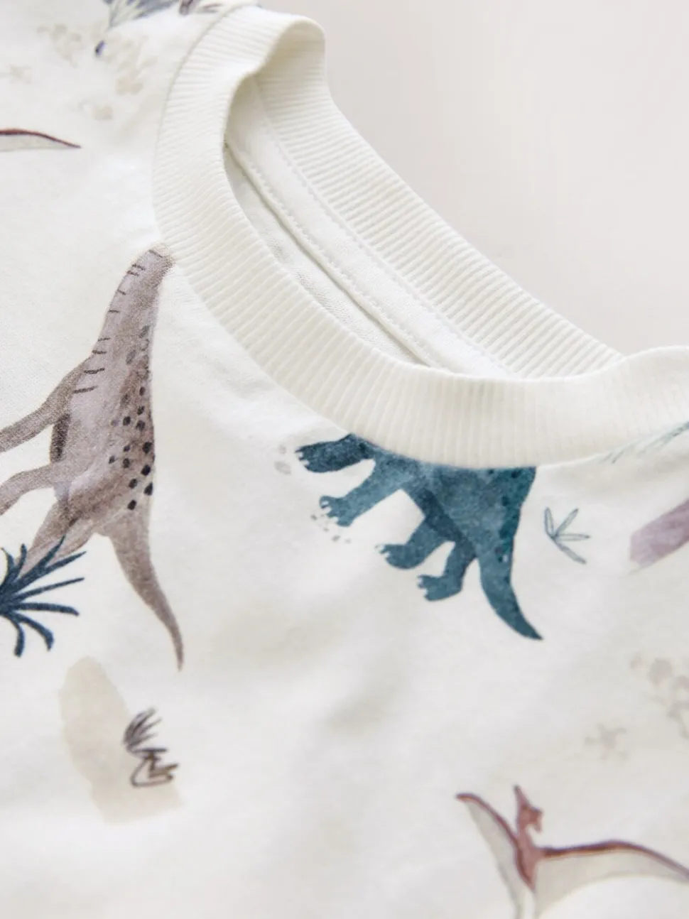 White Watercolour Dinosaurs - Short Sleeve All-Over Print T-Shirt (3 Month-7 Years) (3mths-7yrs)
