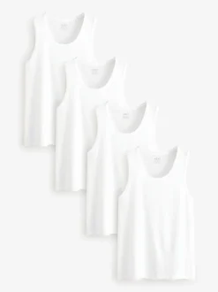 Wit - 100% Cotton Vests 4 Pack