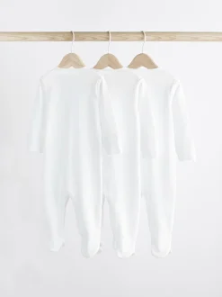 Wit - 100% katoenen babypyjama's (0-18mnd)