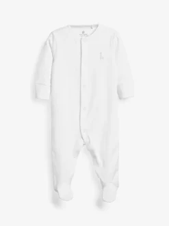 Wit - 100% katoenen babypyjama's (0-18mnd)