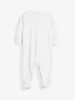 Wit - 100% katoenen babypyjama's (0-18mnd)