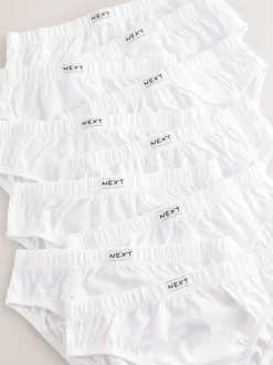 Wit - 100% katoenen slip verpakking van 10 (1,5 - 16 jr)