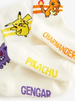Wit - 3 paar Pokémon sokken